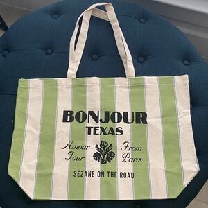 Sézane Linen Canvas Tote - Texas Exclusive - Brand New